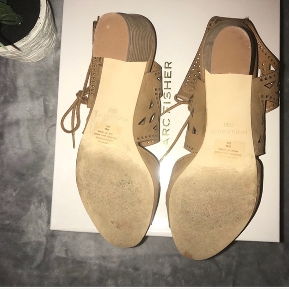 Marc Fisher Suede LaceUp Sandal - Picture 5 of 5